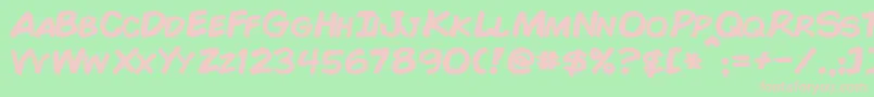 ComicBookBold Font – Pink Fonts on Green Background