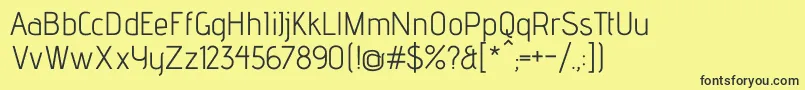 AdventproRegular Font – Black Fonts on Yellow Background