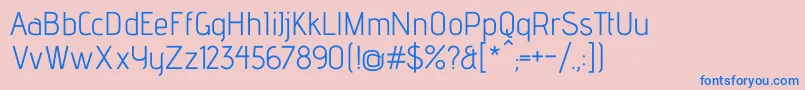 AdventproRegular Font – Blue Fonts on Pink Background
