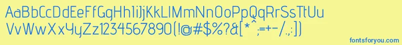 AdventproRegular Font – Blue Fonts on Yellow Background