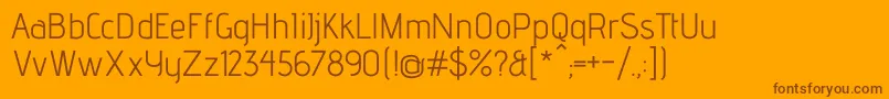 AdventproRegular Font – Brown Fonts on Orange Background