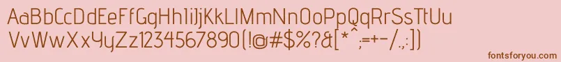 AdventproRegular Font – Brown Fonts on Pink Background