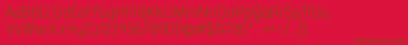 AdventproRegular Font – Brown Fonts on Red Background