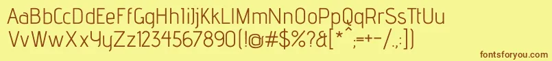 AdventproRegular Font – Brown Fonts on Yellow Background