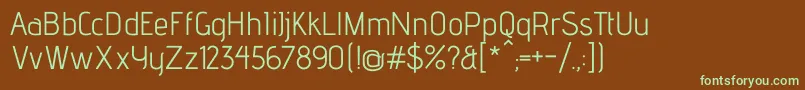 AdventproRegular Font – Green Fonts on Brown Background