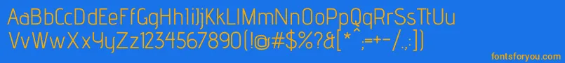 AdventproRegular Font – Orange Fonts on Blue Background