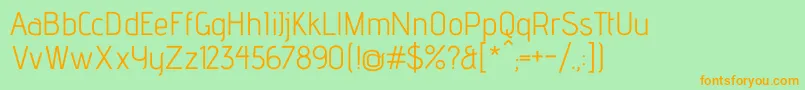 AdventproRegular Font – Orange Fonts on Green Background