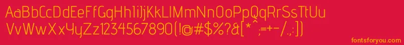 AdventproRegular Font – Orange Fonts on Red Background