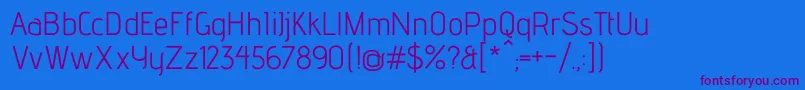 AdventproRegular Font – Purple Fonts on Blue Background