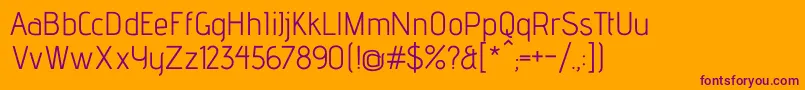 AdventproRegular Font – Purple Fonts on Orange Background