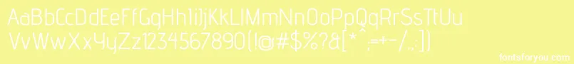 AdventproRegular Font – White Fonts on Yellow Background