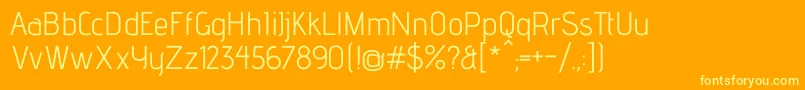 AdventproRegular Font – Yellow Fonts on Orange Background