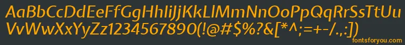 Шрифт ExpletussansMediumitalic – оранжевые шрифты на чёрном фоне