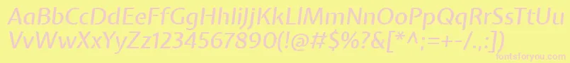 ExpletussansMediumitalic Font – Pink Fonts on Yellow Background