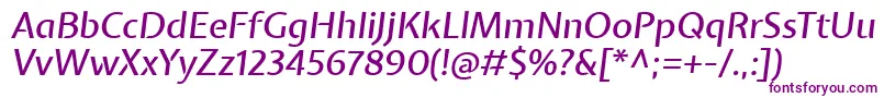 ExpletussansMediumitalic Font – Purple Fonts on White Background