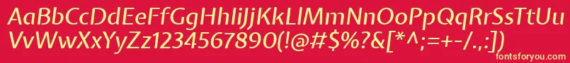 ExpletussansMediumitalic Font – Yellow Fonts on Red Background