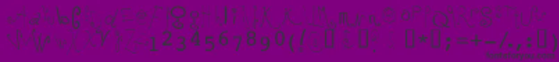 Mochi Font – Black Fonts on Purple Background