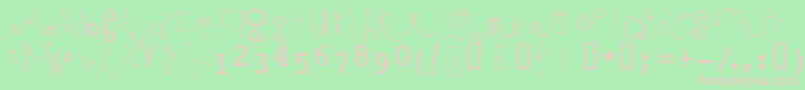 Police Mochi – polices roses sur fond vert