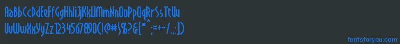 Crichton Font – Blue Fonts on Black Background
