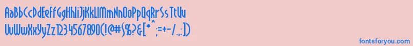 Crichton Font – Blue Fonts on Pink Background