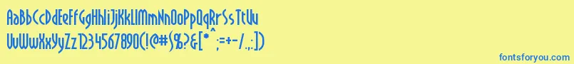 Crichton Font – Blue Fonts on Yellow Background
