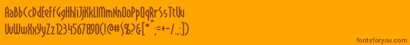 Crichton Font – Brown Fonts on Orange Background