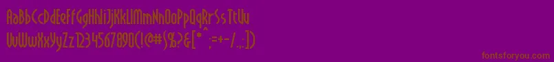 Crichton Font – Brown Fonts on Purple Background