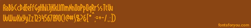 Crichton Font – Orange Fonts on Brown Background