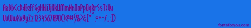 Crichton Font – Purple Fonts on Blue Background