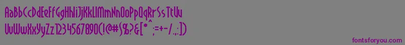 Crichton Font – Purple Fonts on Gray Background