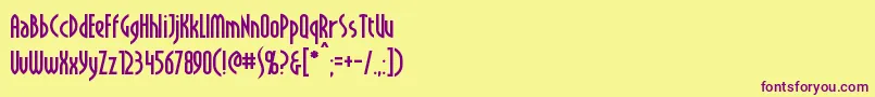 Crichton Font – Purple Fonts on Yellow Background