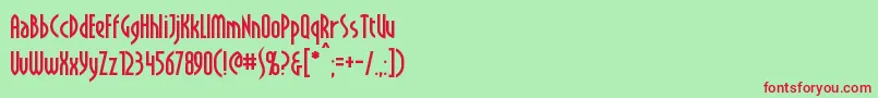 Crichton Font – Red Fonts on Green Background