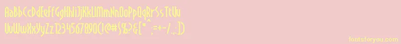 Crichton Font – Yellow Fonts on Pink Background
