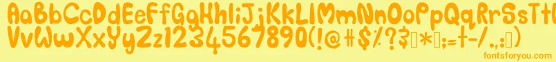 SorrySorry Font – Orange Fonts on Yellow Background