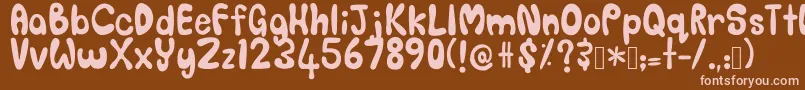 SorrySorry Font – Pink Fonts on Brown Background