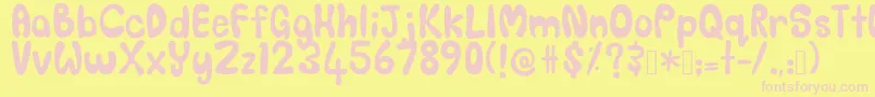 SorrySorry Font – Pink Fonts on Yellow Background