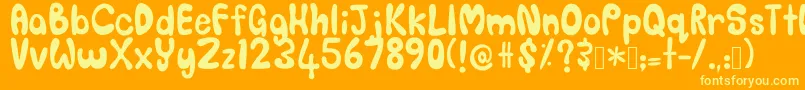 fuente SorrySorry – Fuentes Amarillas Sobre Fondo Naranja