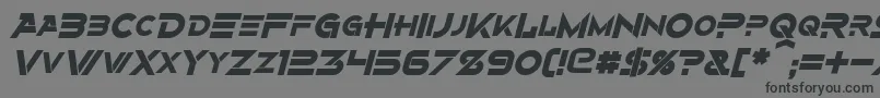 AlternityBoldItalic-Schriftart – Schwarze Schriften auf grauem Hintergrund