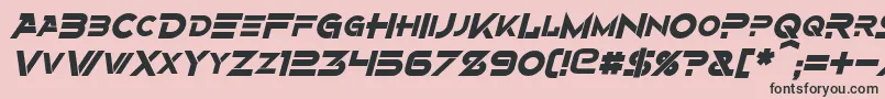 AlternityBoldItalic Font – Black Fonts on Pink Background