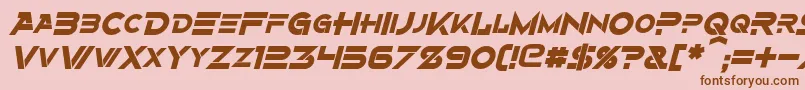 AlternityBoldItalic Font – Brown Fonts on Pink Background