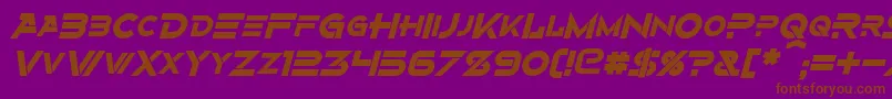 AlternityBoldItalic Font – Brown Fonts on Purple Background