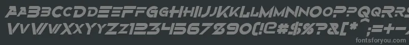 フォントAlternityBoldItalic – 黒い背景に灰色の文字