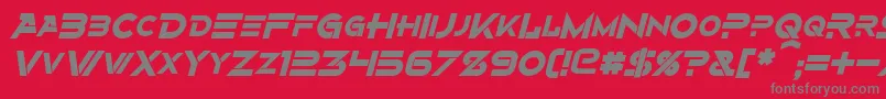 AlternityBoldItalic Font – Gray Fonts on Red Background
