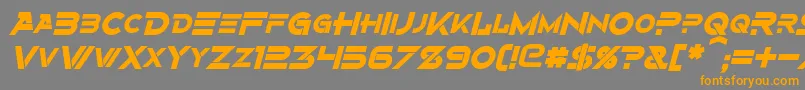 AlternityBoldItalic Font – Orange Fonts on Gray Background