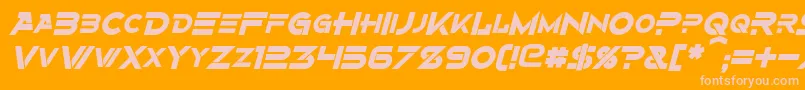 フォントAlternityBoldItalic – オレンジの背景にピンクのフォント