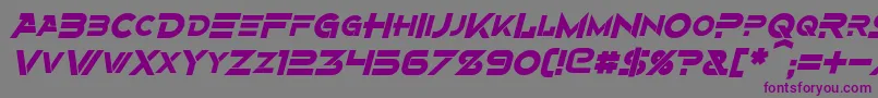 フォントAlternityBoldItalic – 紫色のフォント、灰色の背景