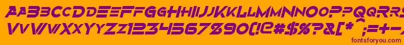 AlternityBoldItalic Font – Purple Fonts on Orange Background