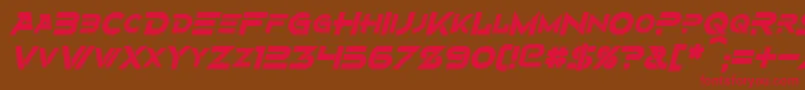 AlternityBoldItalic Font – Red Fonts on Brown Background