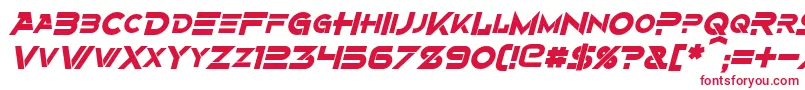 フォントAlternityBoldItalic – 白い背景に赤い文字