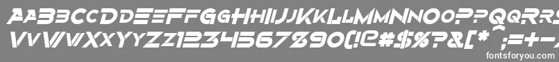 AlternityBoldItalic Font – White Fonts on Gray Background